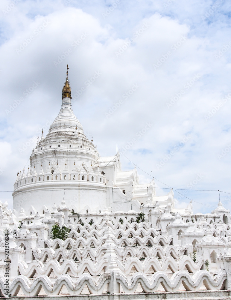 White pagoda Myatheindan in Mandalay, Myanmar