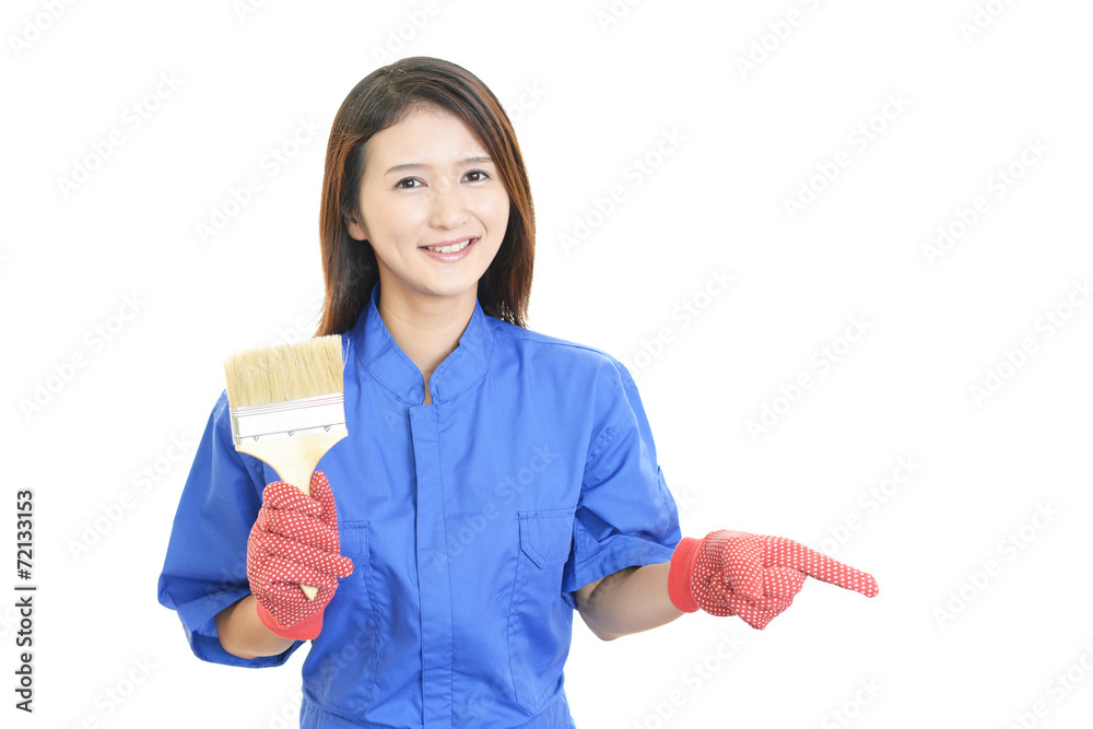 仕事に励む労働者