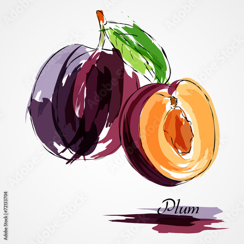 Plum fruits