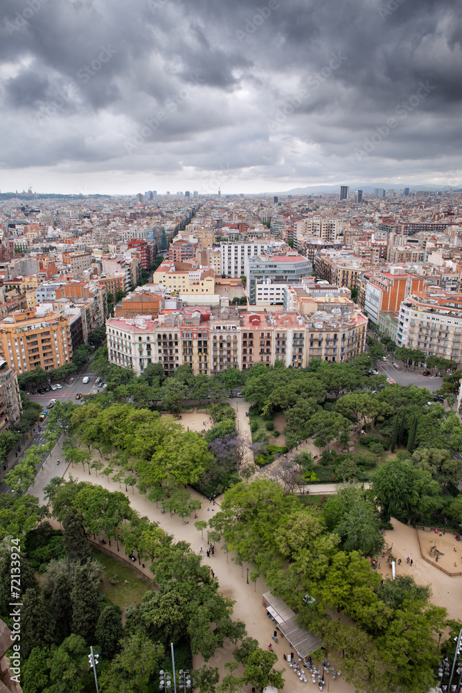 Barcelona Cityscape from Above