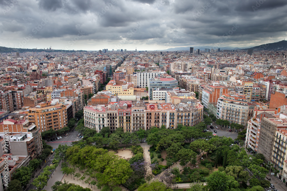 City of Barcelona from Above