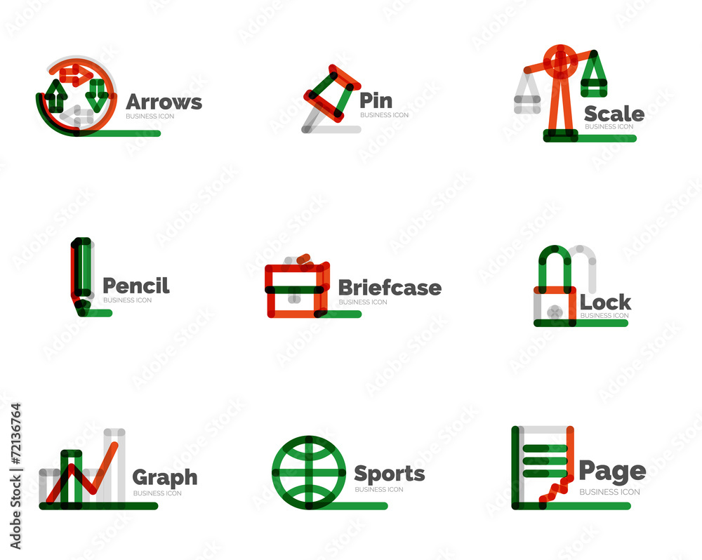 Line minimal design logo collection Line minimal design logo collection
