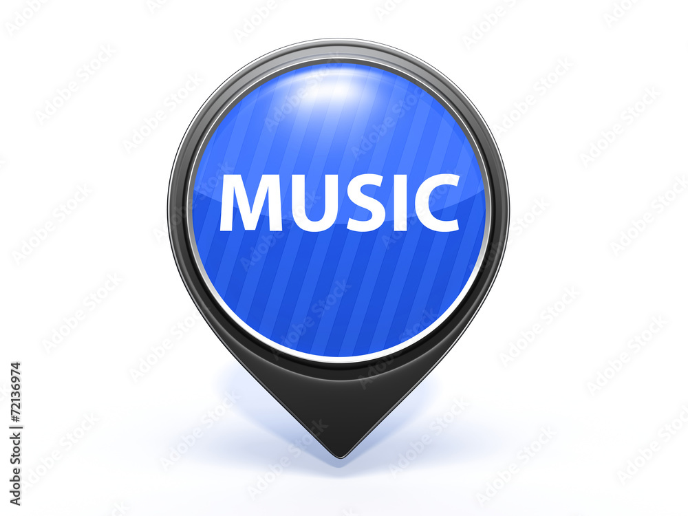 music pointer icon on white background music pointer icon on white background