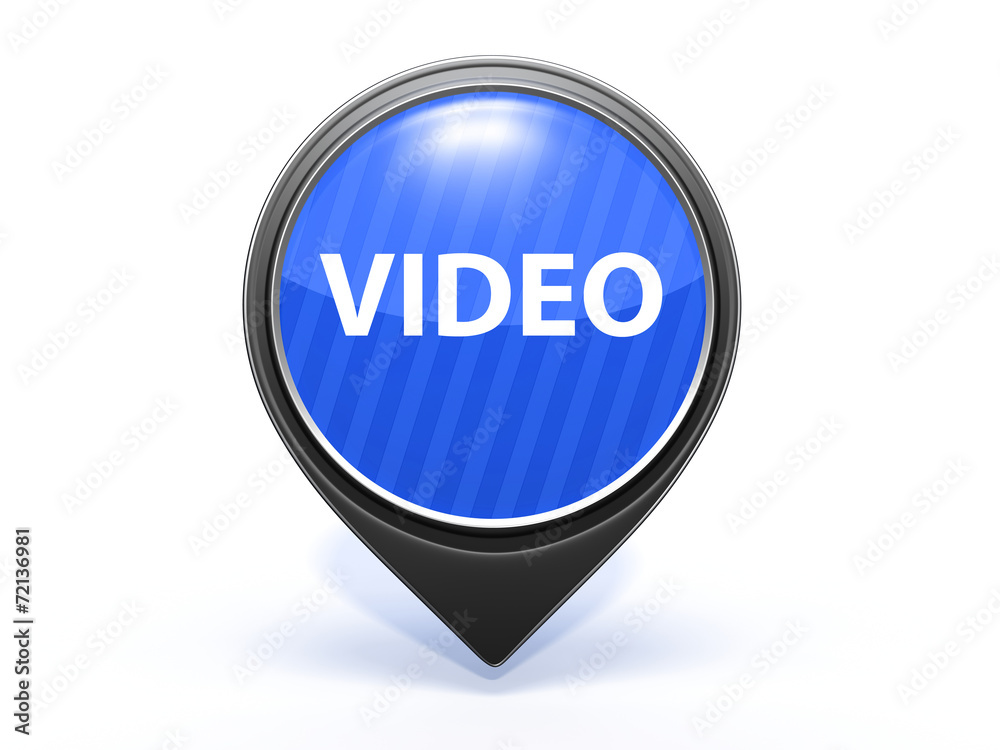 video pointer icon on white background video pointer icon on white background