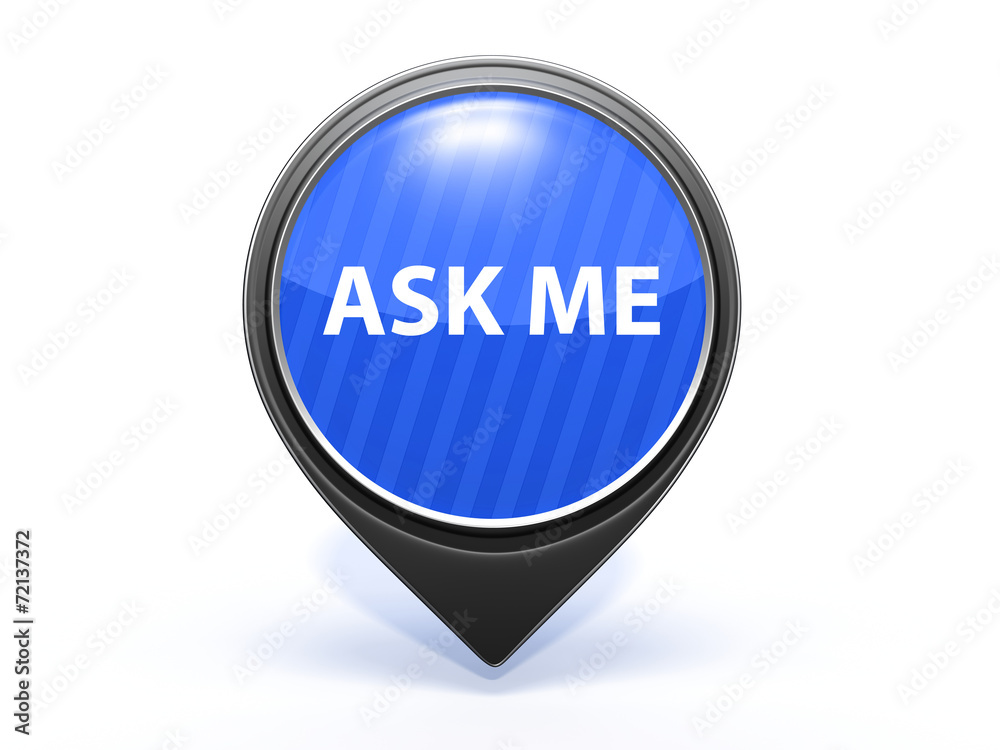 ask me pointer icon on white background ask me pointer icon on white background