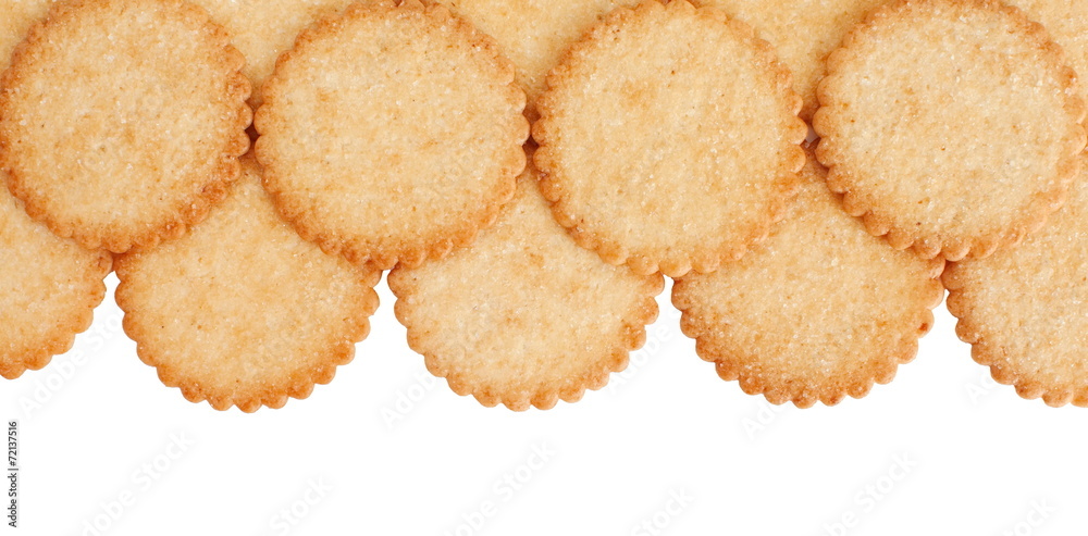 Stack of Coconut cookies isolated on white background Stack of Coconut cookies isolated on white background