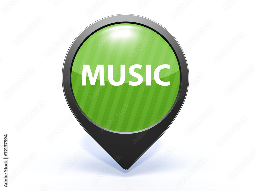 music pointer icon on white background music pointer icon on white background