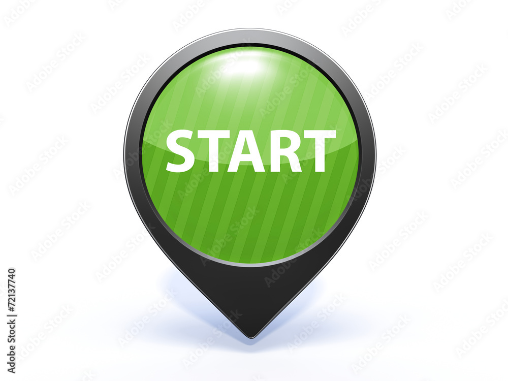 start pointer icon on white background start pointer icon on white background