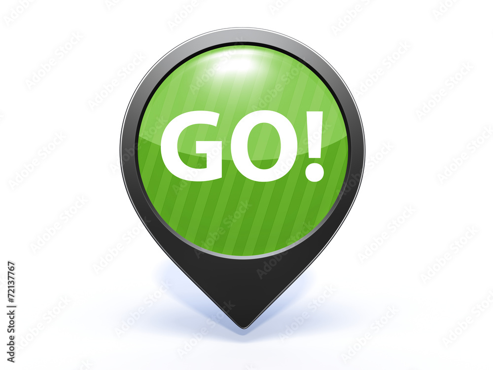 go pointer icon on white background