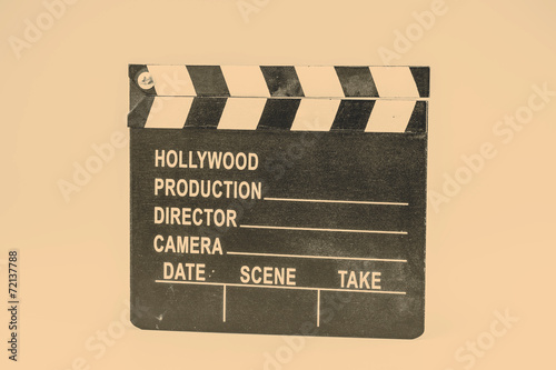 Movie flapper on white background