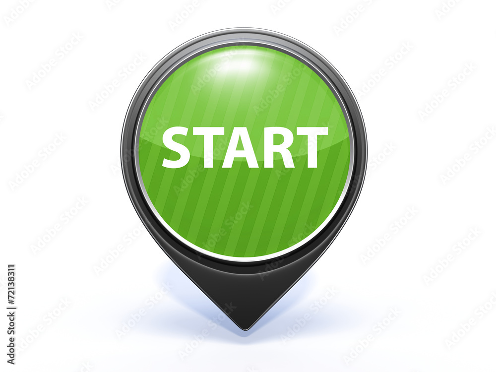start pointer icon on white background start pointer icon on white background
