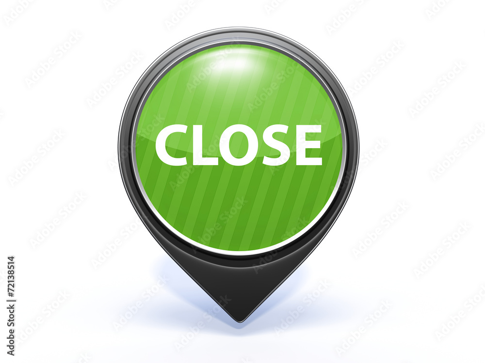 close pointer icon on white background