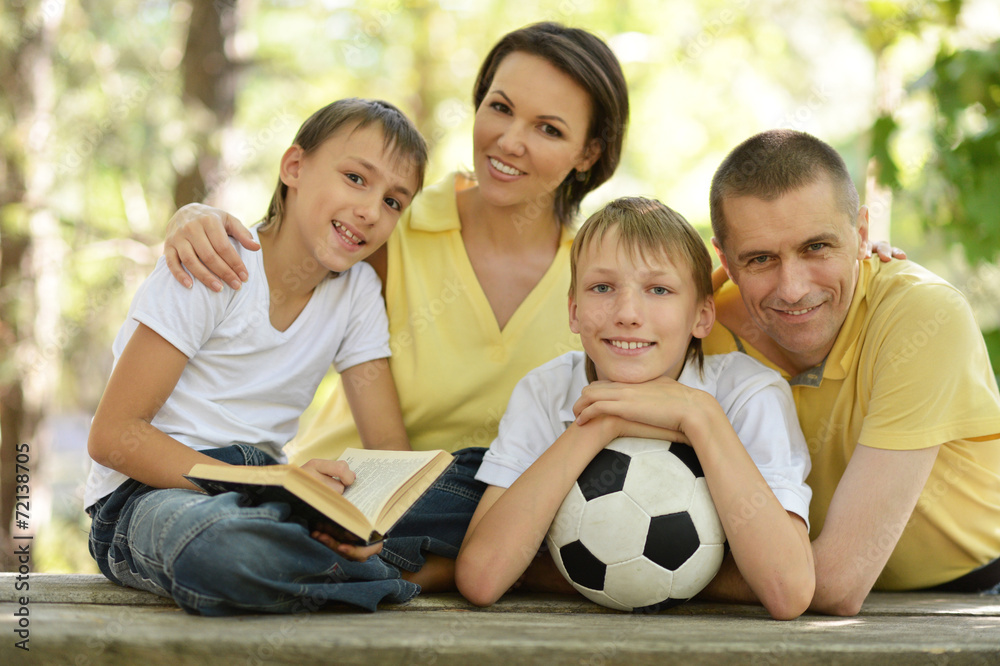 Portrait of happy family