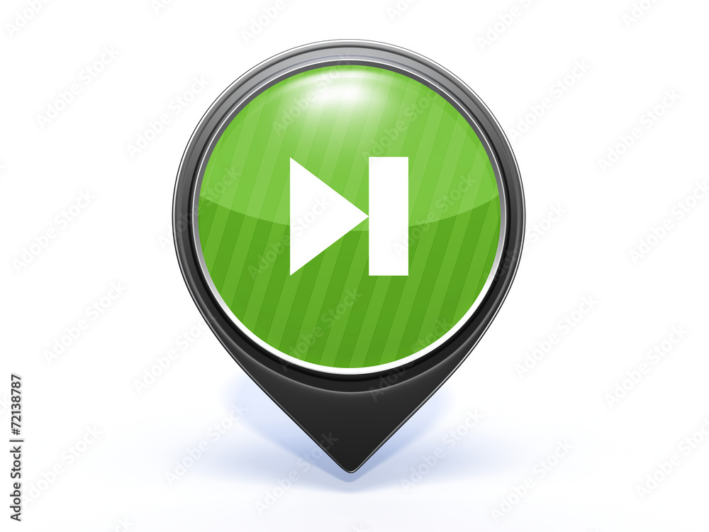 next pointer icon on white background