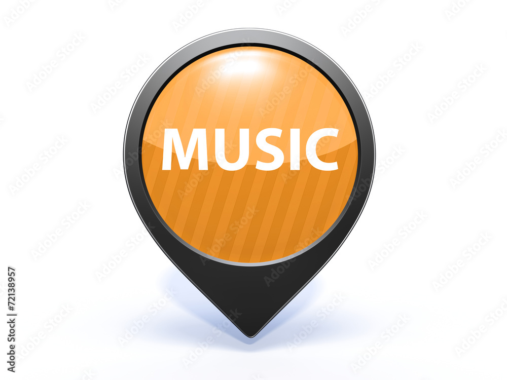 music pointer icon on white background music pointer icon on white background
