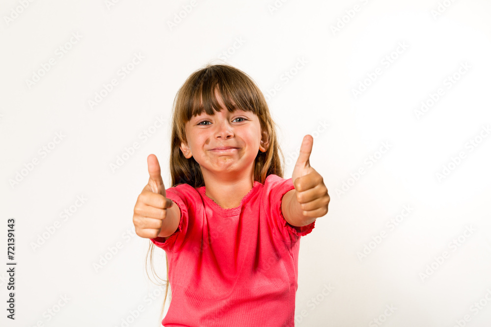 Girl with thumbs up Girl with thumbs up