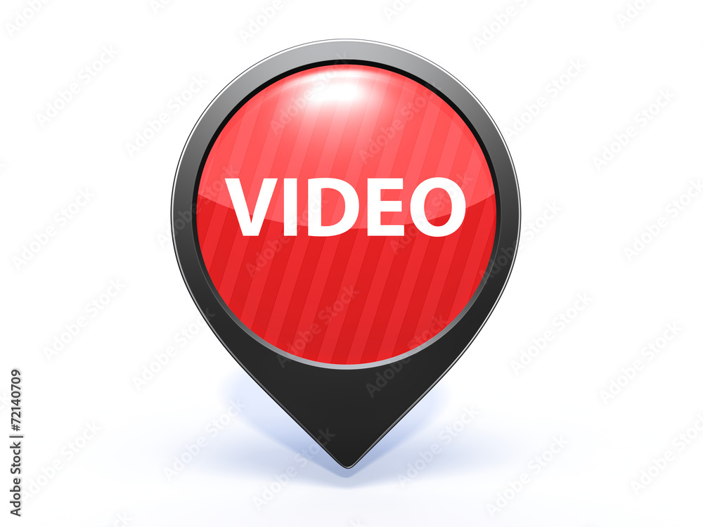 video pointer icon on white background video pointer icon on white background