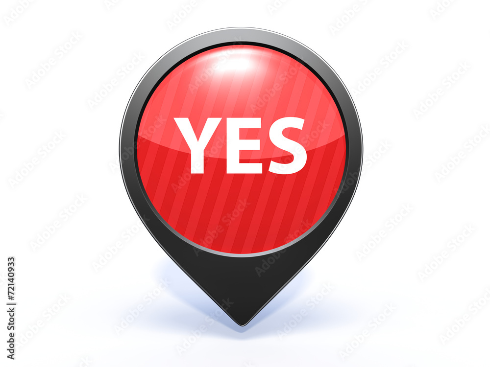 yes pointer icon on white background yes pointer icon on white background