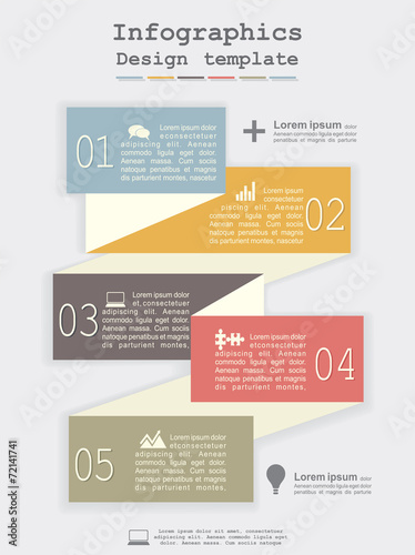 Retro infographics with elements and icons. Vector