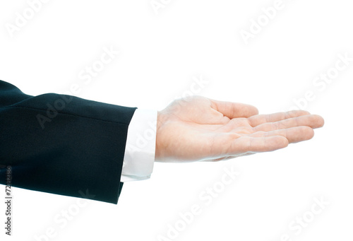 Caucasian male hand composition isolated
