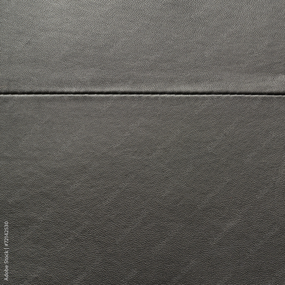 Fototapeta premium Black leather material fragment