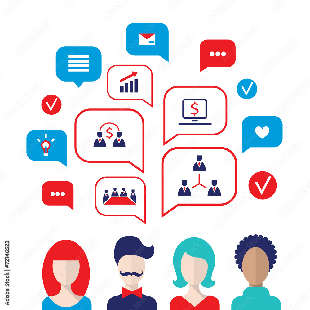 Social network and communication concept Social network and communication concept