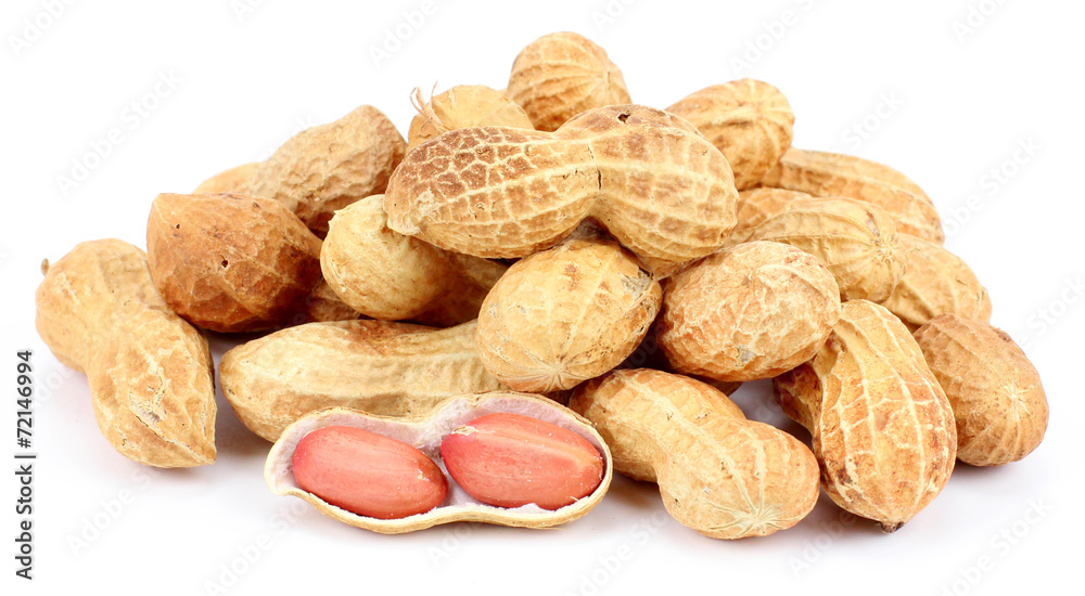 Peanuts. Isolated on a white background. Peanuts. Isolated on a white background.