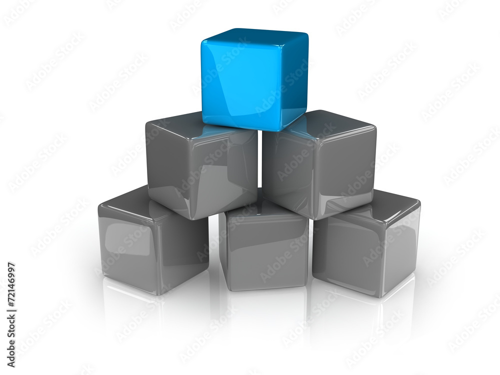 Obraz premium blue cube