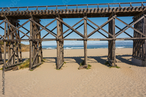 Fotografie Pudding Creek Trestle, Fort Bragg, California
