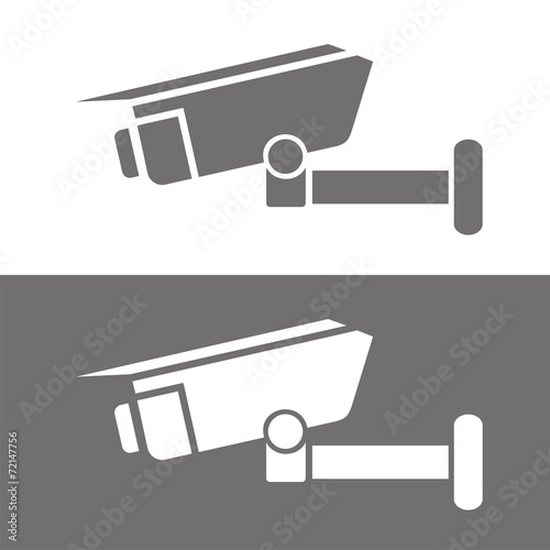 Icono cámara seguridad BN