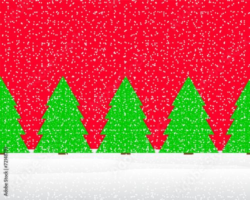 Winter Christmas landscape