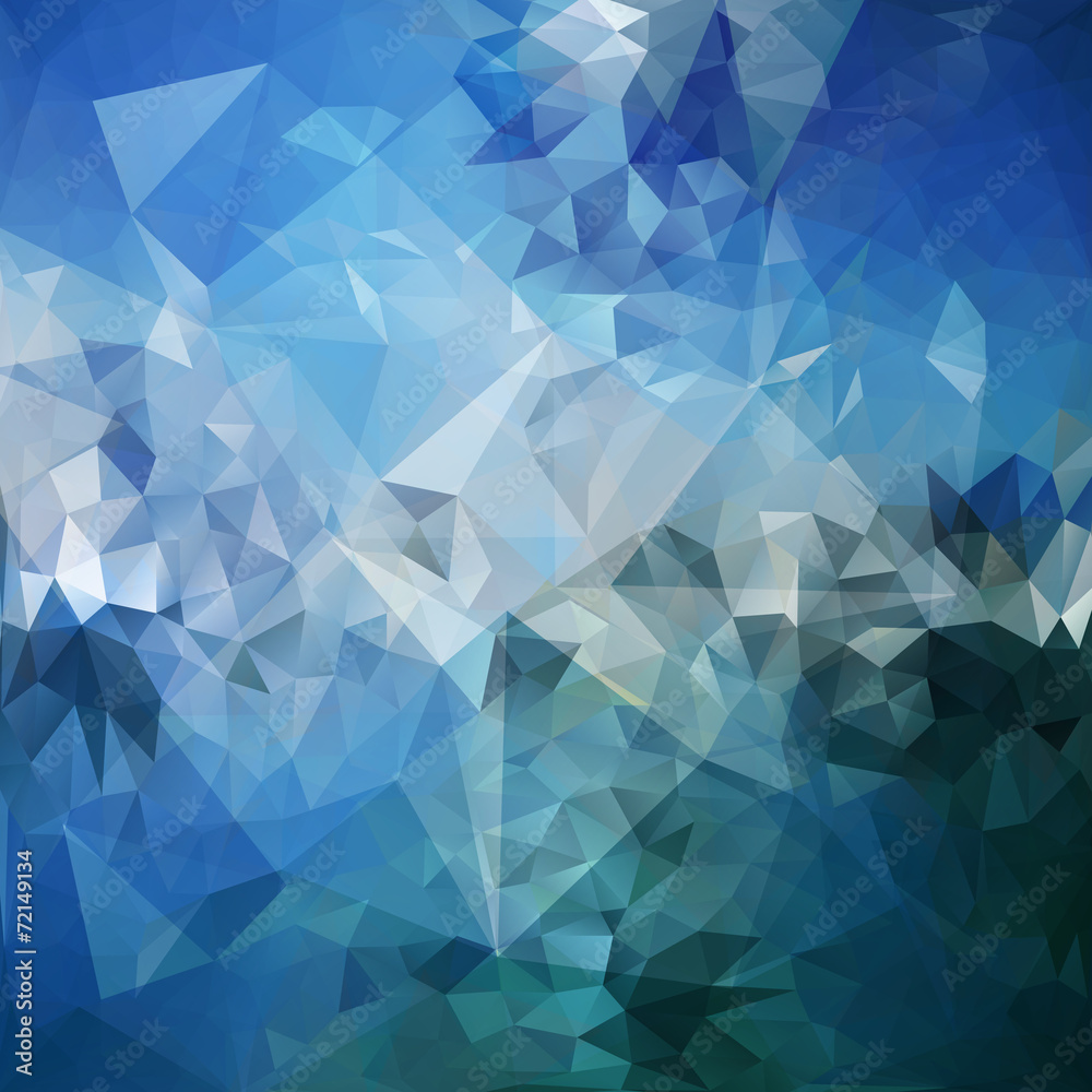 Blue abstract background, triangle design vector illustration