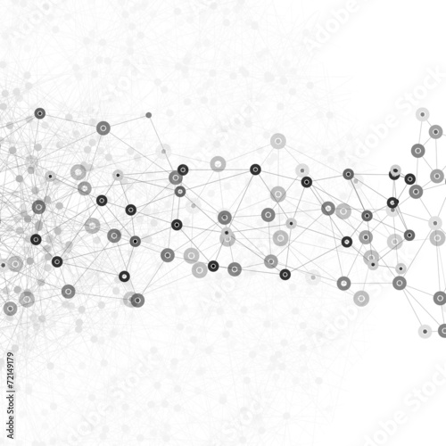 Molecule structure  gray background for communication  vector