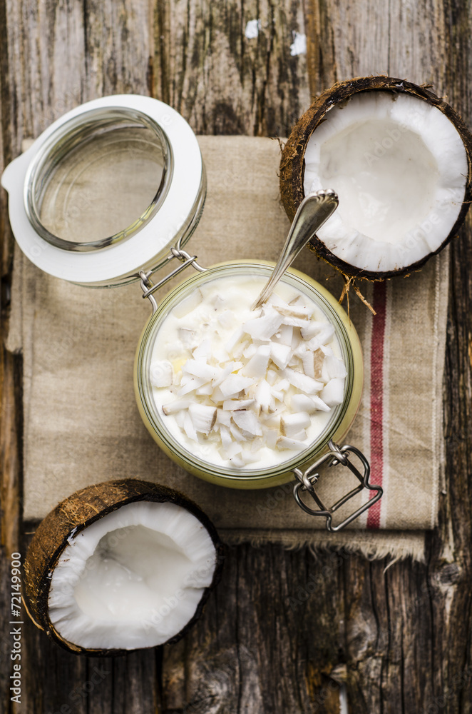 Kokospudding mit Vanille Kokospudding mit Vanille