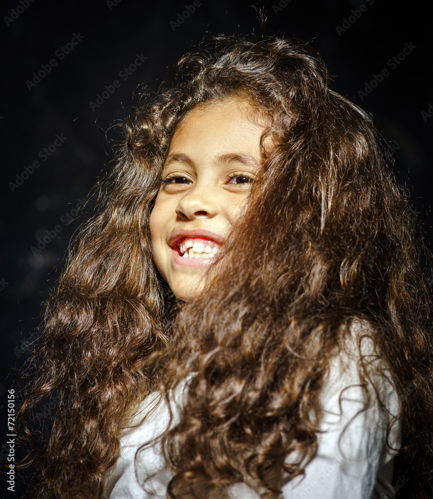 Cute little african-american girl portrait Cute little african-american girl portrait