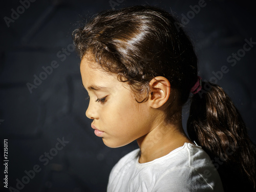 Wallpaper Mural Cute little african-american girl portrait Torontodigital.ca