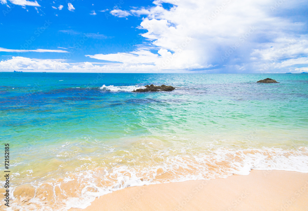 On a Beach Serene Waters