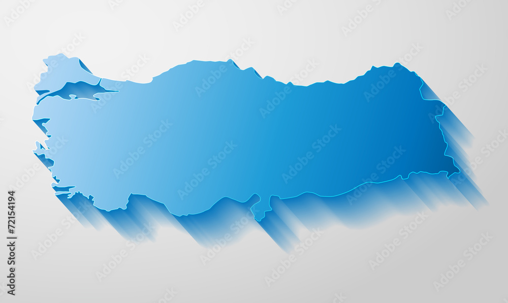 Fototapeta premium Mapa Turcji