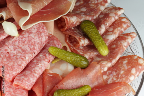 Assiette de charcuterie photo