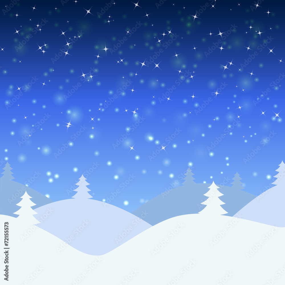 Vector illustration of winter landscape