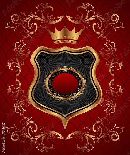 elegant gold heraldry frame