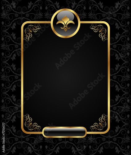 royal background with golden frame