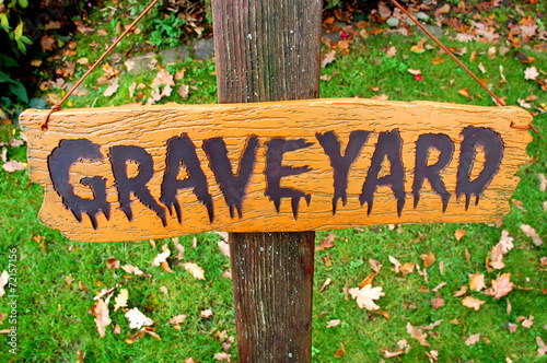 Halloween Dekoration Friedhofsschild