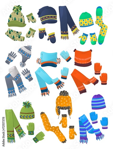 Hats, scarves and mittens for little boys