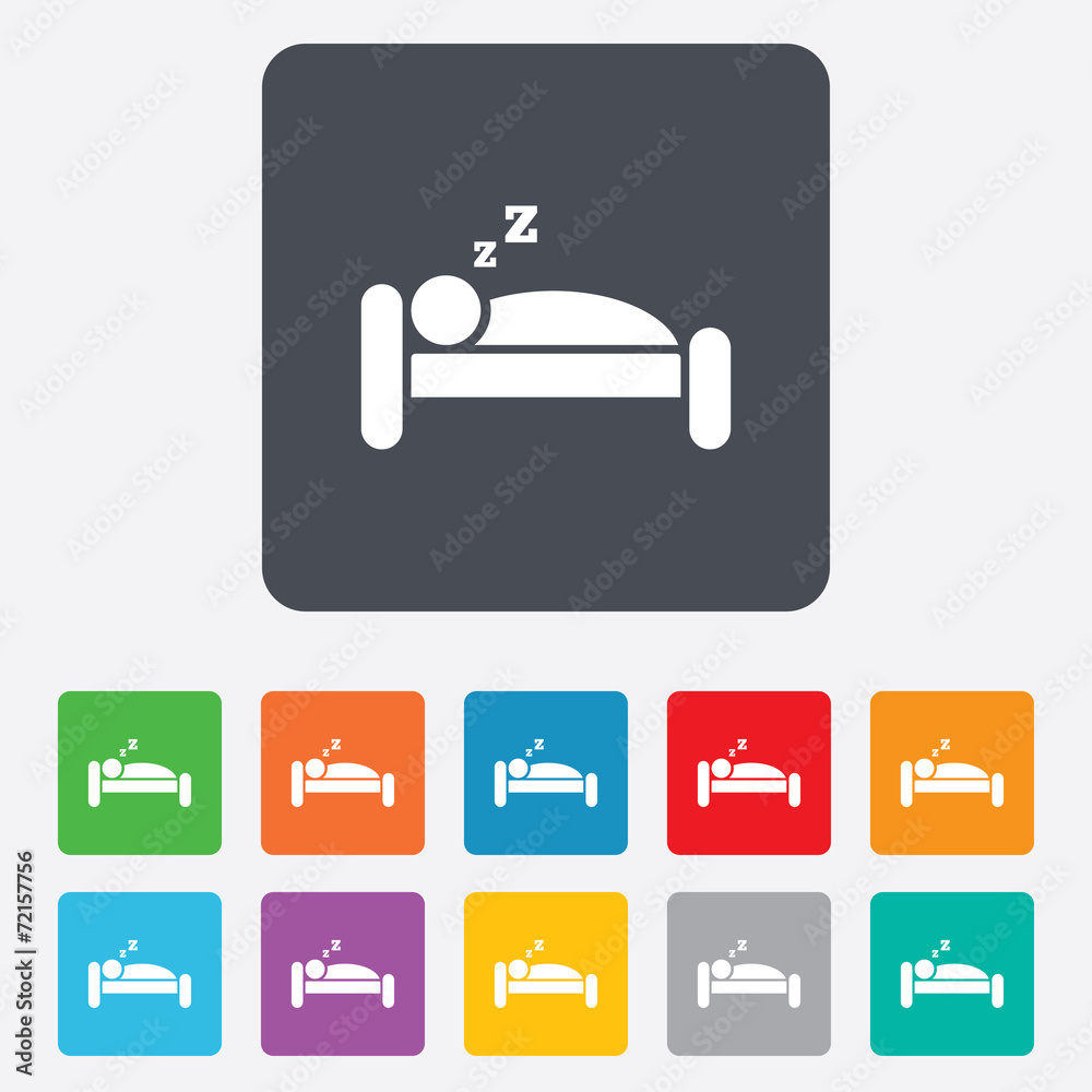 Hotel sign icon. Rest place. Sleeper symbol. Hotel sign icon. Rest place. Sleeper symbol.