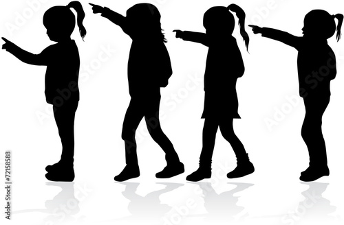 children silhouettes