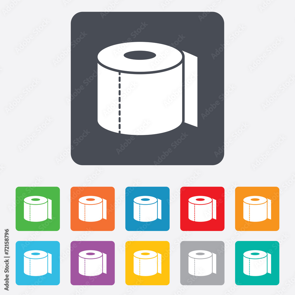 Toilet paper sign icon. WC roll symbol. Toilet paper sign icon. WC roll symbol.