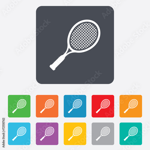 Tennis racket sign icon. Sport symbol.