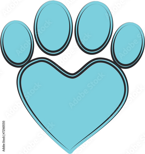 blue pet paw
