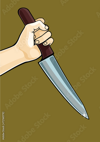 Hand with a knife